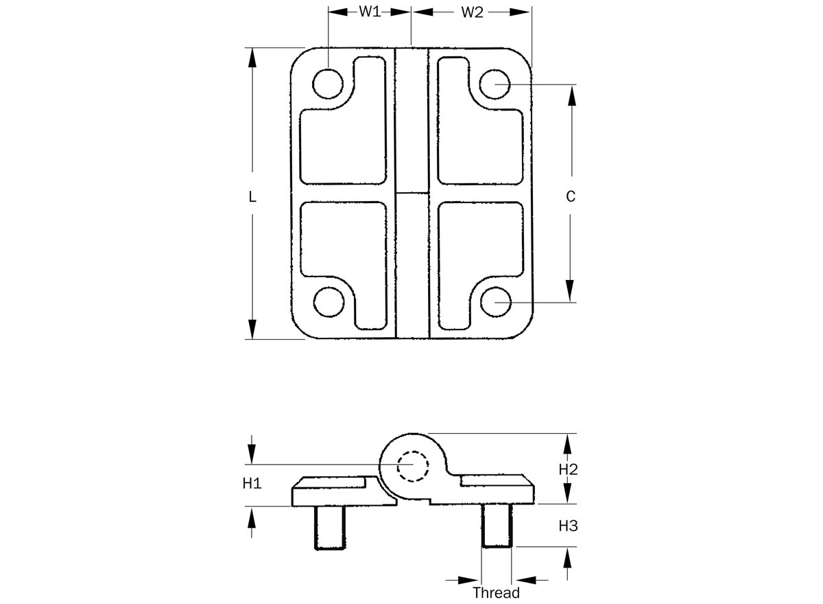 Lift-Off Concealed-Fix Hinges dimension guide