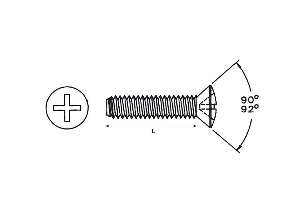 Nylon Screws - Instrument Head dimension guide