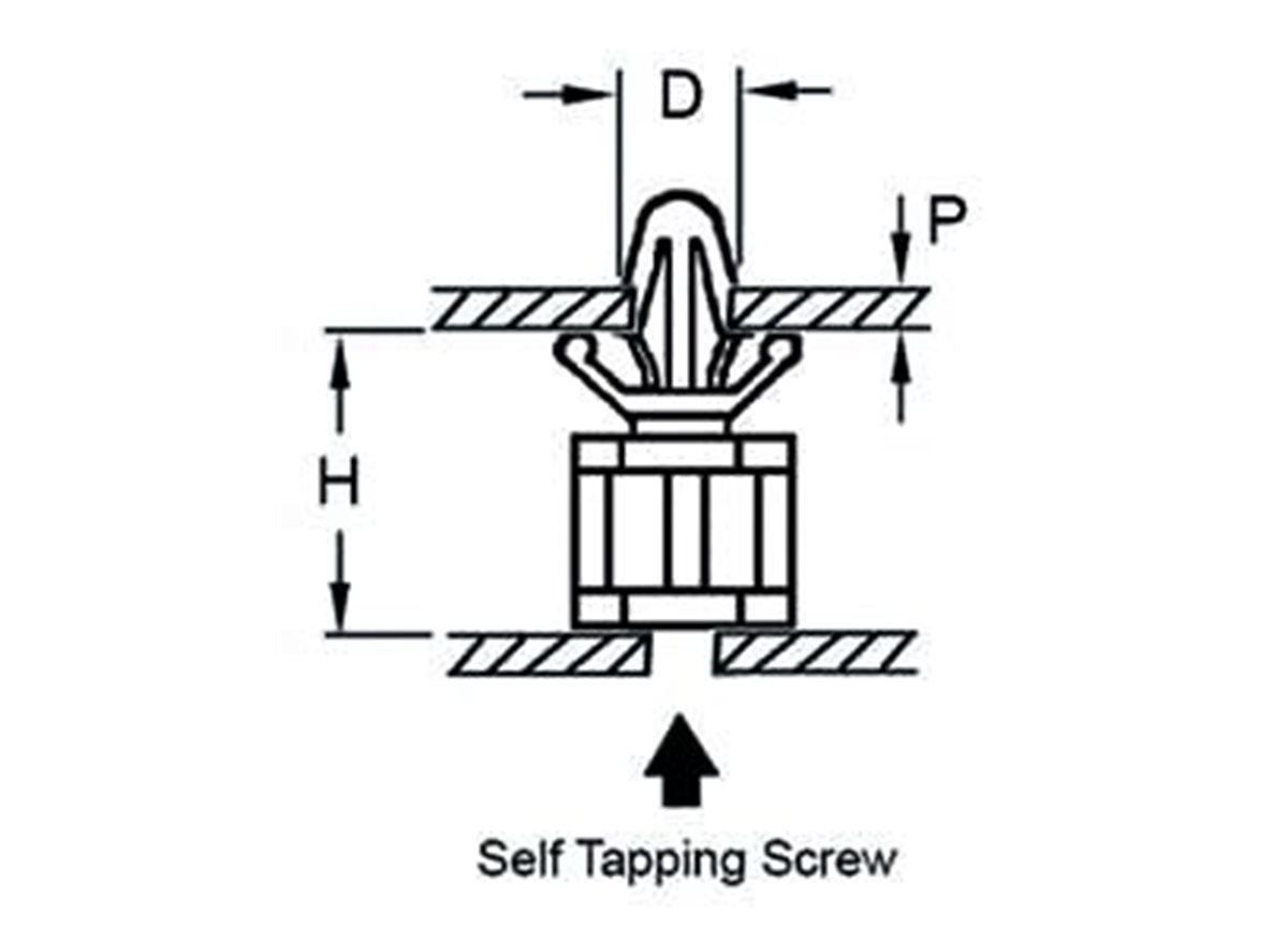 Screw Fixing PCB Supports dimension guide